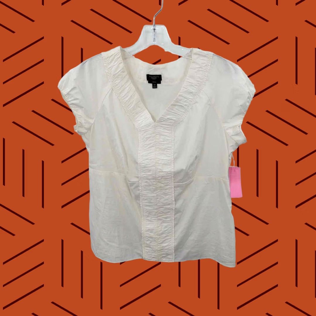 Talbots VINTAGE Talbots White Size 12P Blouse Size XL / US 12-14 / IT 48-50 - 1 Thumbnail