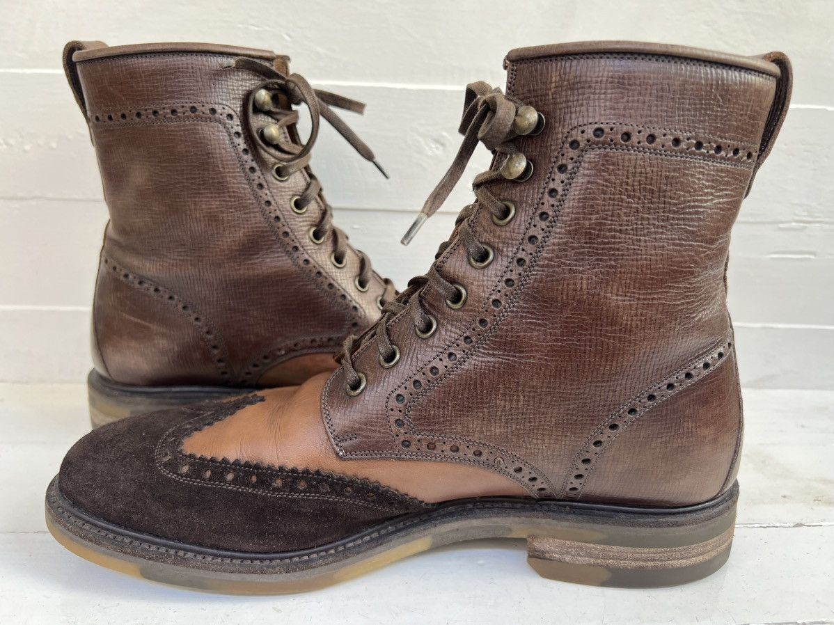 Salvatore Ferragamo Salvatore Ferragamo Lavorazione Tramezza Brown Boots Size US 8.5 / EU 41-42 - 9 Thumbnail