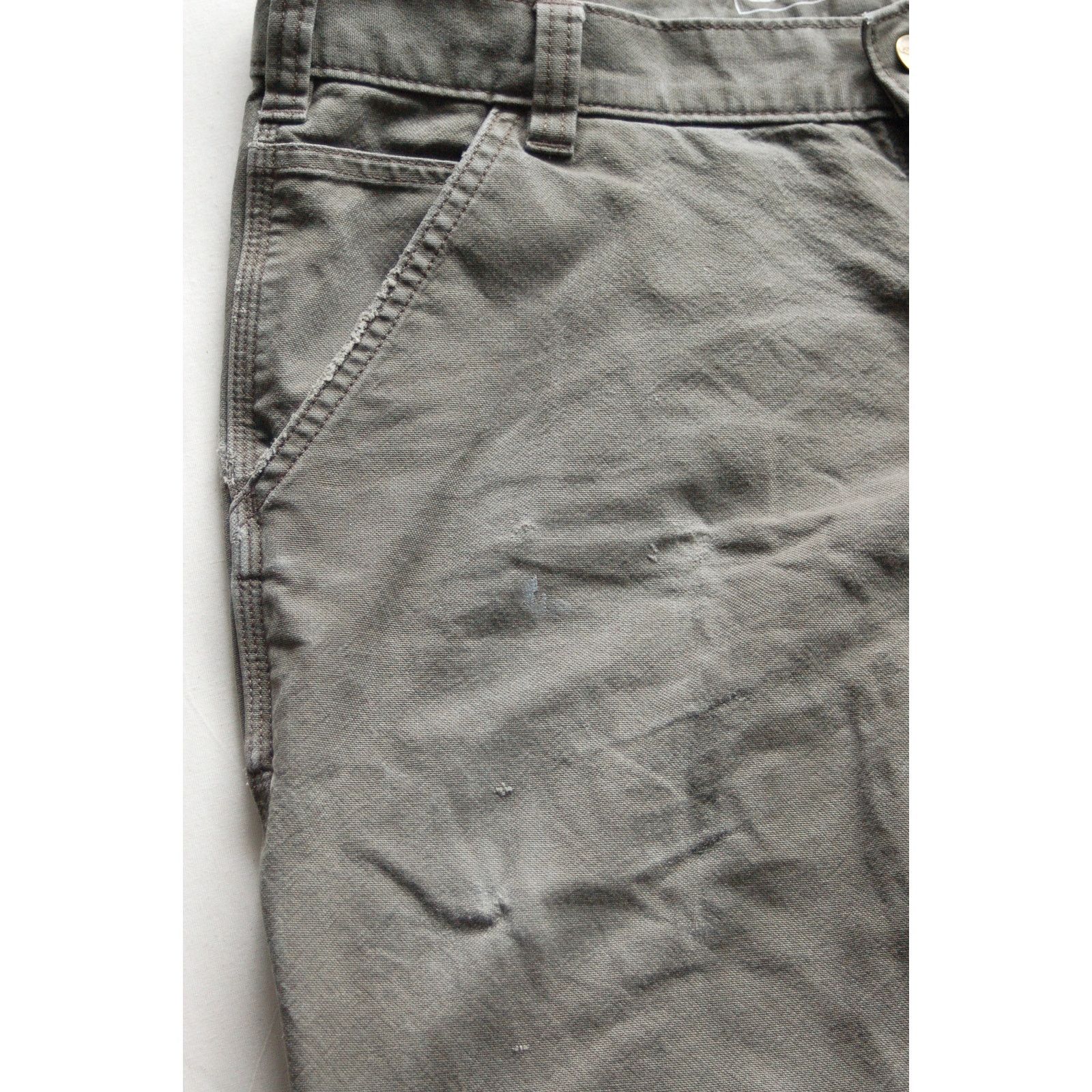 Carhartt Distressed Carhartt Duck Pants 34x32 Olive Honest Mending Size US 34 / EU 50 - 11 Thumbnail