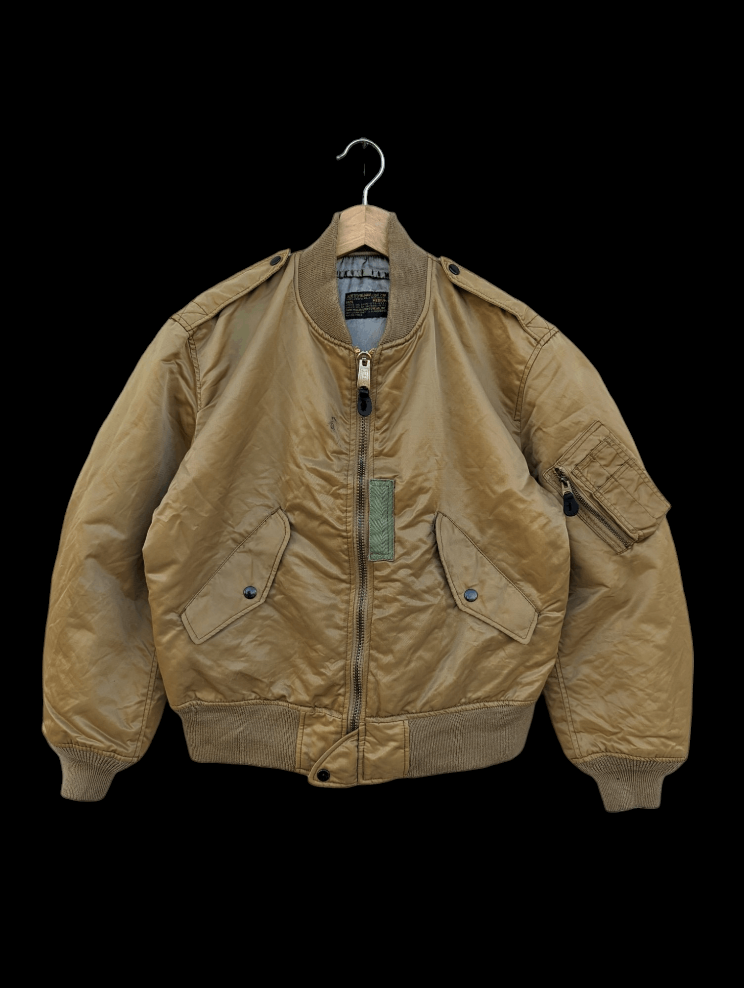 image of Park Miller Ma-1 Bomber Jacket in Brown, Men's (Size Medium)