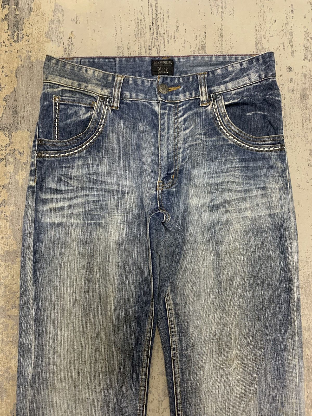 japan back number smoke wash denim y2k style