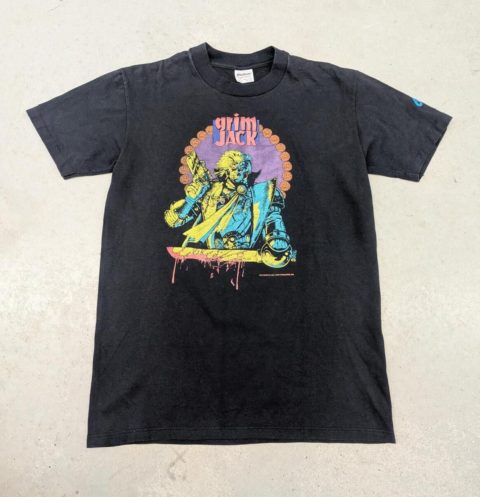 Other Vintage 80s Grim Jack Comic Graphitti Promo T-shirt Size US M / EU 48-50 / 2 - 1 Thumbnail