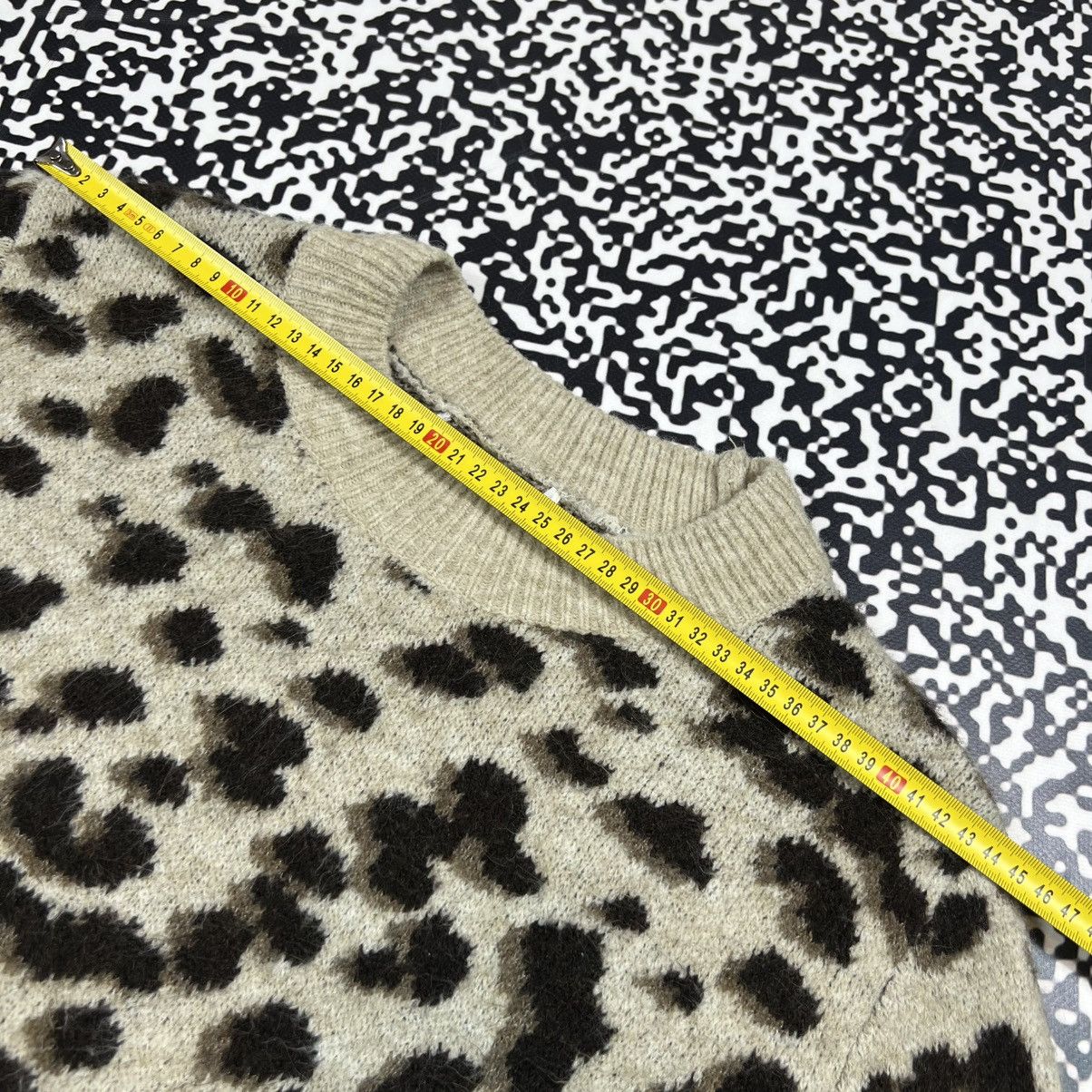 Japanese Brand Vintage Y2K Japanese Leopard Style Boxy Sweater 90s Size M / US 6-8 / IT 42-44 - 16 Thumbnail