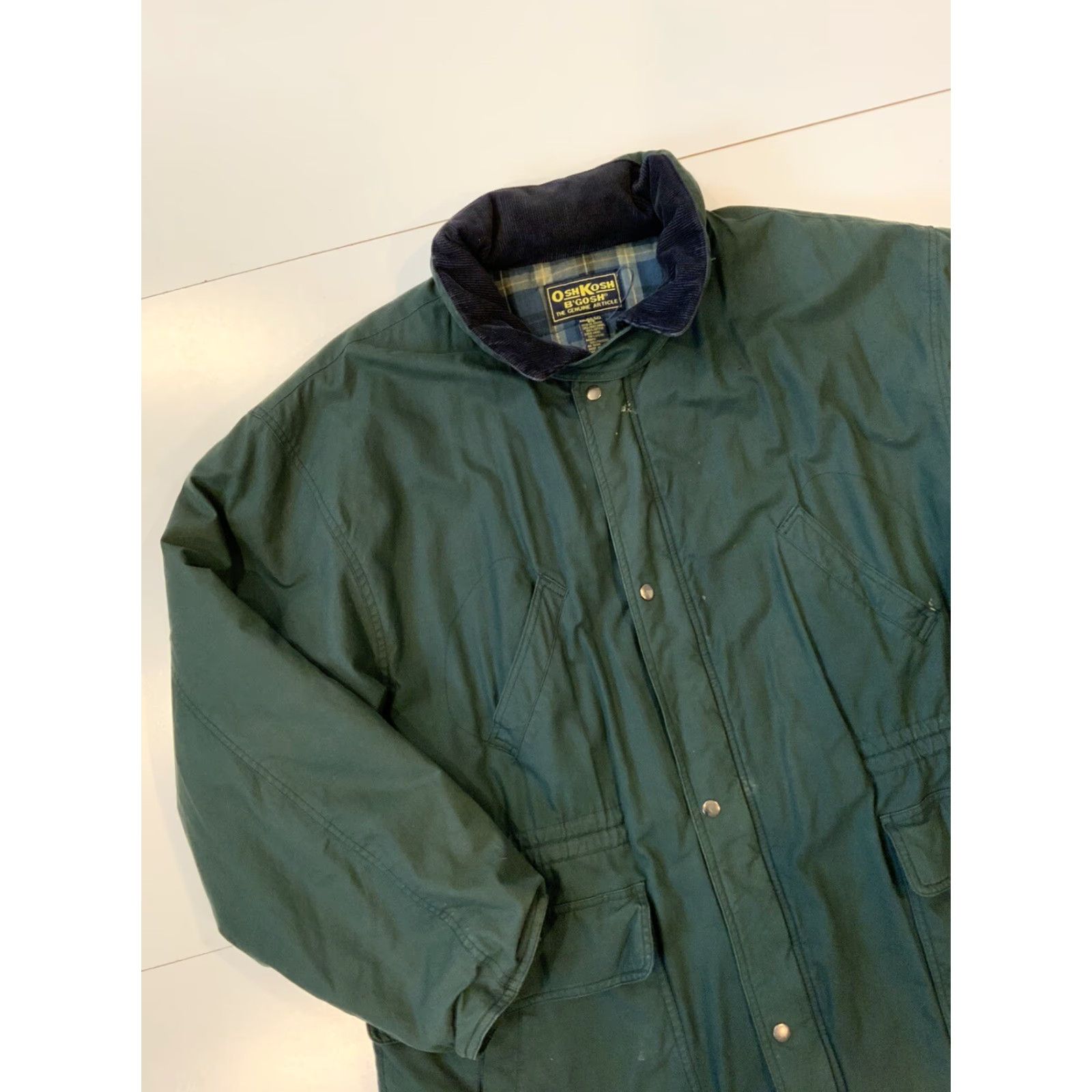 Vintage VINTAGE OshKosh B’Gosh Plaid Lined Corduroy Collar Puffer Parka Green Jacket 2XL Men's Size US XXL / EU 58 / 5 - 4 Thumbnail