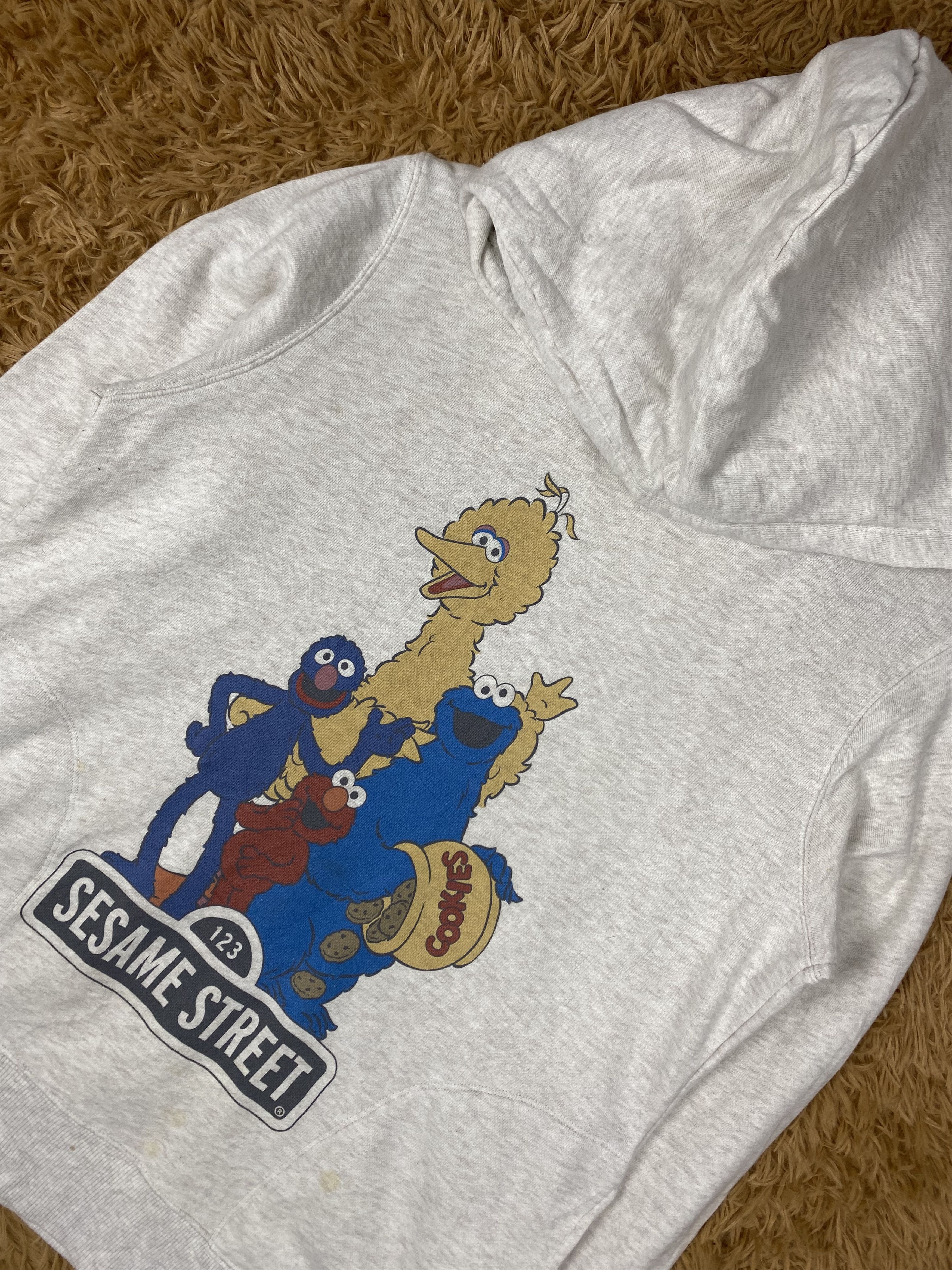 Cartoon Network × Uniqlo Vintage Uniqlo X Sesame Street Pullover Hoodies PS0357 Size US L / EU 52-54 / 3 - 2 Thumbnail