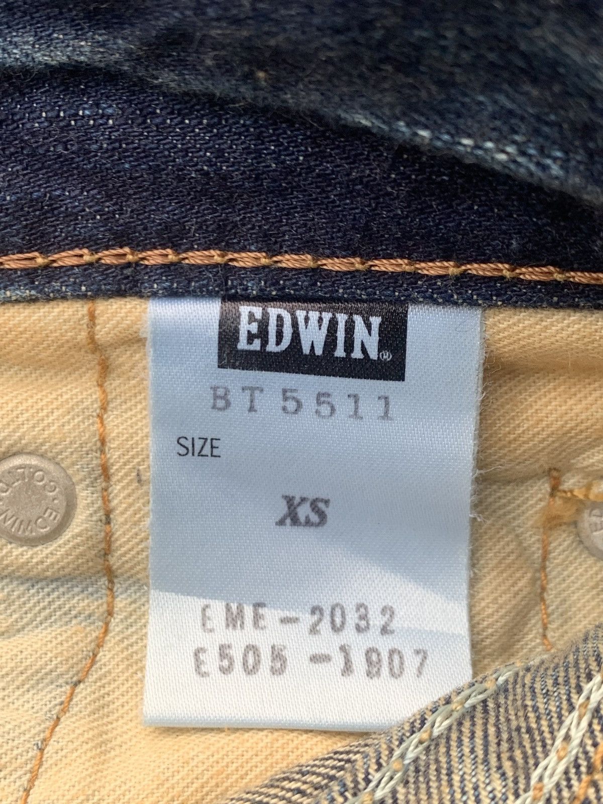 Edwin Vintage Edwin 503 Blue Trip Sun Faded Flare Jeans Y2K. Size US 30 / EU 46 - 9 Thumbnail