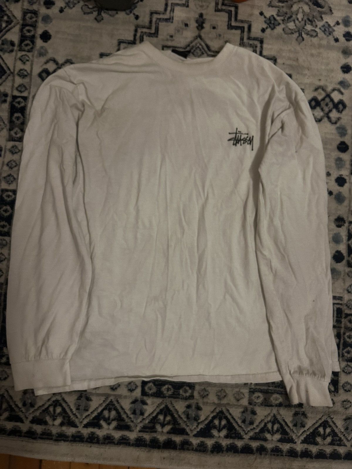 Stussy Large stussy longsleeve ‘white’ Size US L / EU 52-54 / 3 - 2 Thumbnail