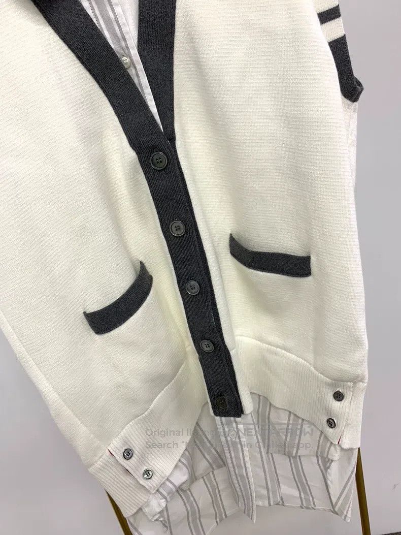 Thom Browne Thom Browne Fake Two-Piece Shirt Knit Vest Size XS / US 0-2 / IT 36-38 - 2 Thumbnail