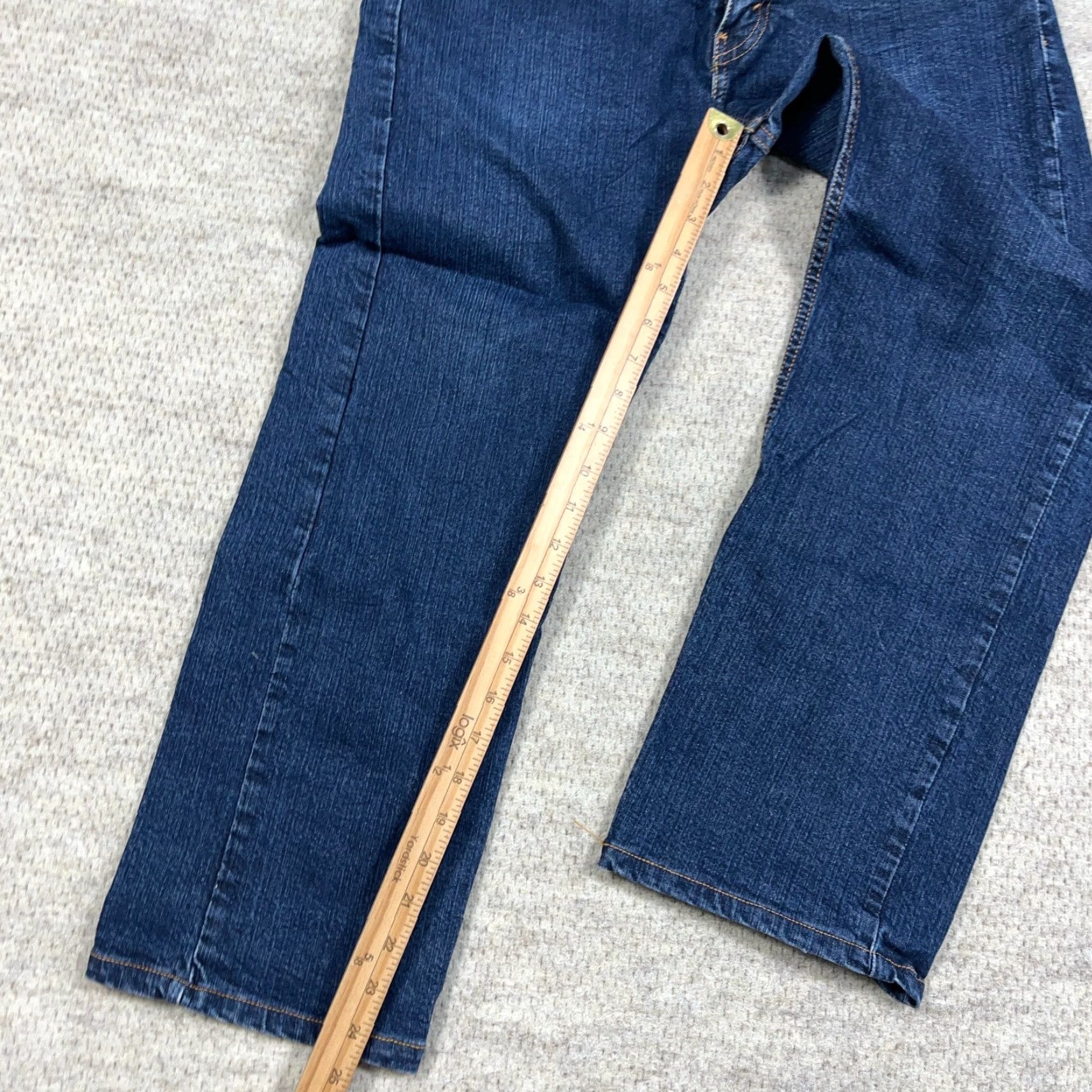 Levi's Levi's 505 Jeans Men 30x24 Straight Regular Dark Wash Blue Denim Waist 30 Inseam 24 5-Pocket Logo Zipper Button Comfort Size US 30 / EU 46 - 5 Thumbnail
