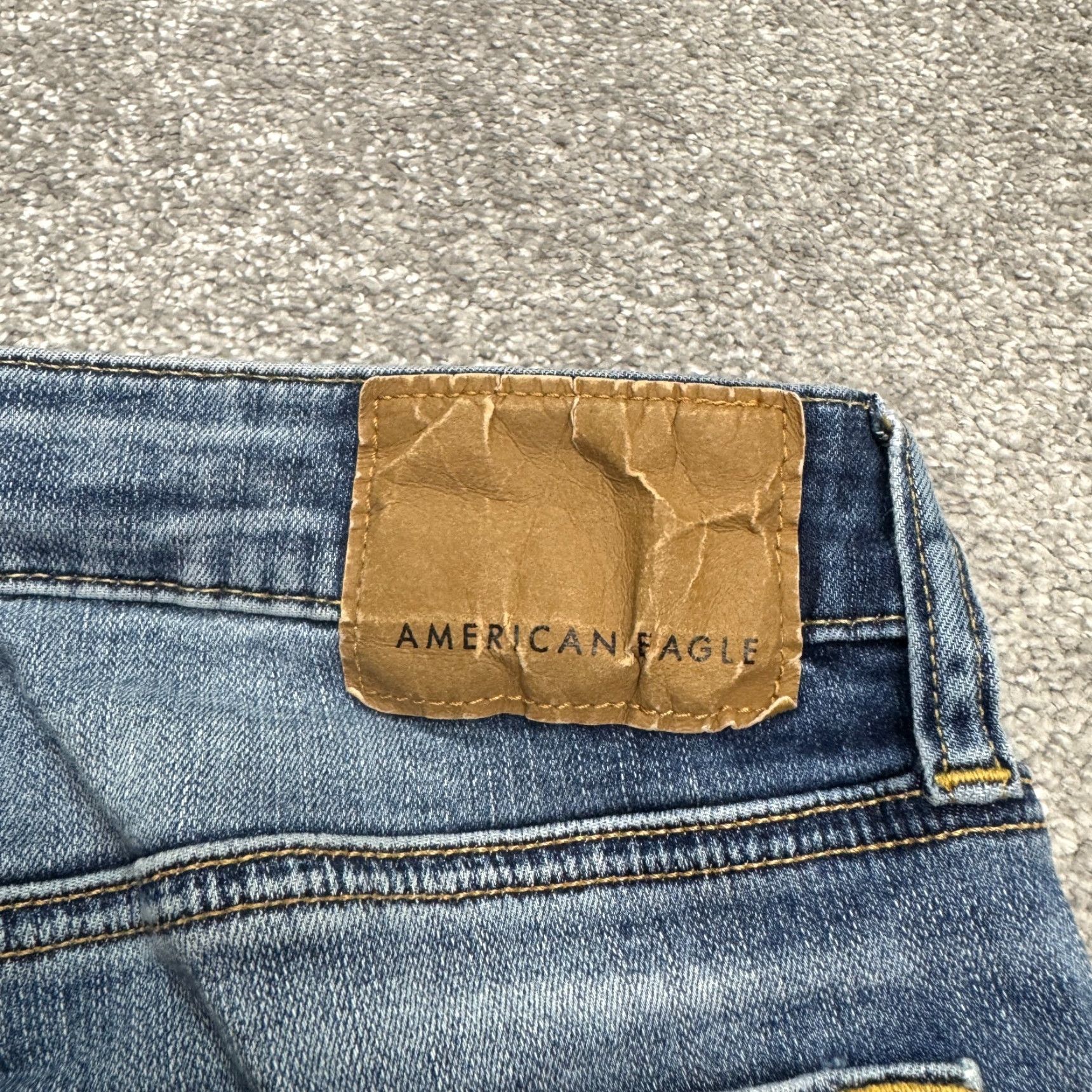 American Eagle Outfitters American Eagle Outfitters Skinny Jeans Men's 29x32 Blue Denim 5-Pocket Mid Rise Size US 29 - 5 Thumbnail