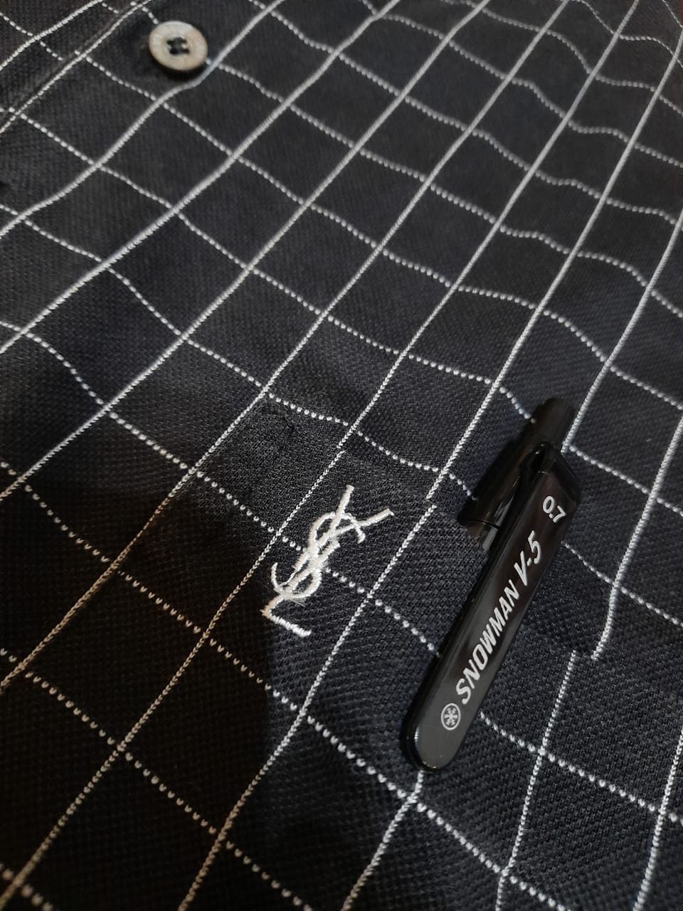 Yves Saint Laurent 💥Plaid Black💥 Vintage poloshirt YSL Yvest Saint Laurent Size US M / EU 48-50 / 2 - 8 Thumbnail