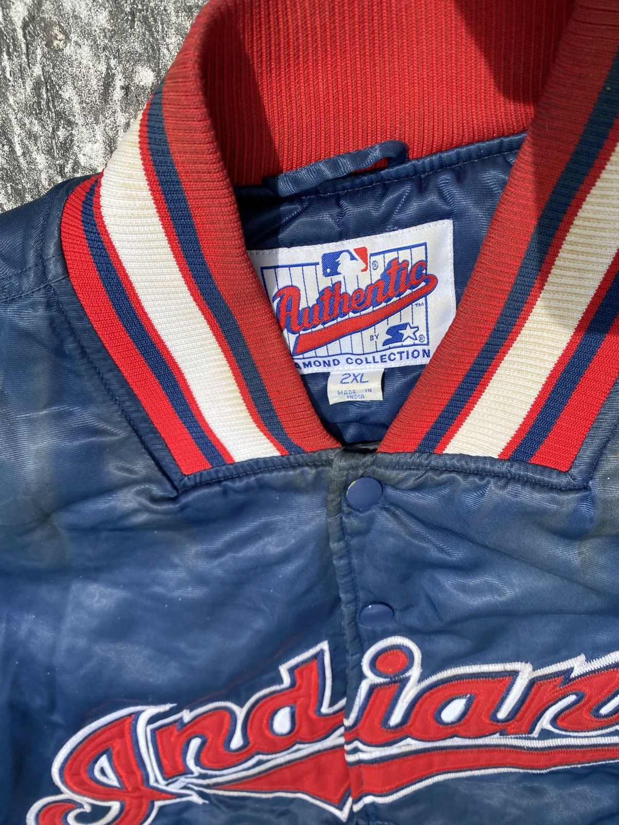 Starter Vintage jacket Indians cleveland Size US XXL / EU 58 / 5 - 6 Thumbnail
