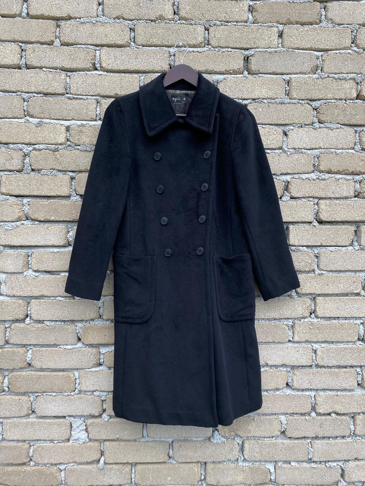 agnes b. Agneb b. Wool Long Coat Double Breast Size M / US 6-8 / IT 42-44 - 3 Thumbnail