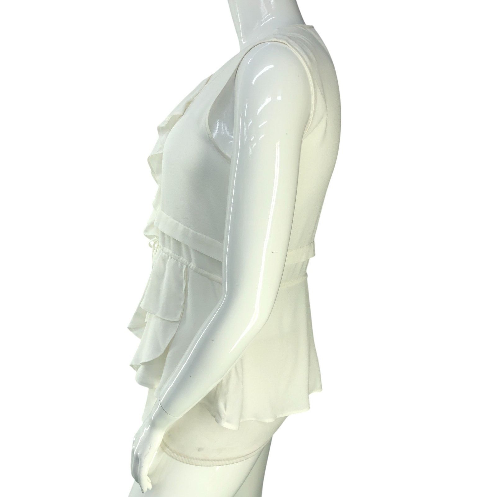 Iro IRO Size 42 Top Ruffle Front Sleeveless Blouse Tie Waist Size L / US 10 / IT 46 - 5 Thumbnail