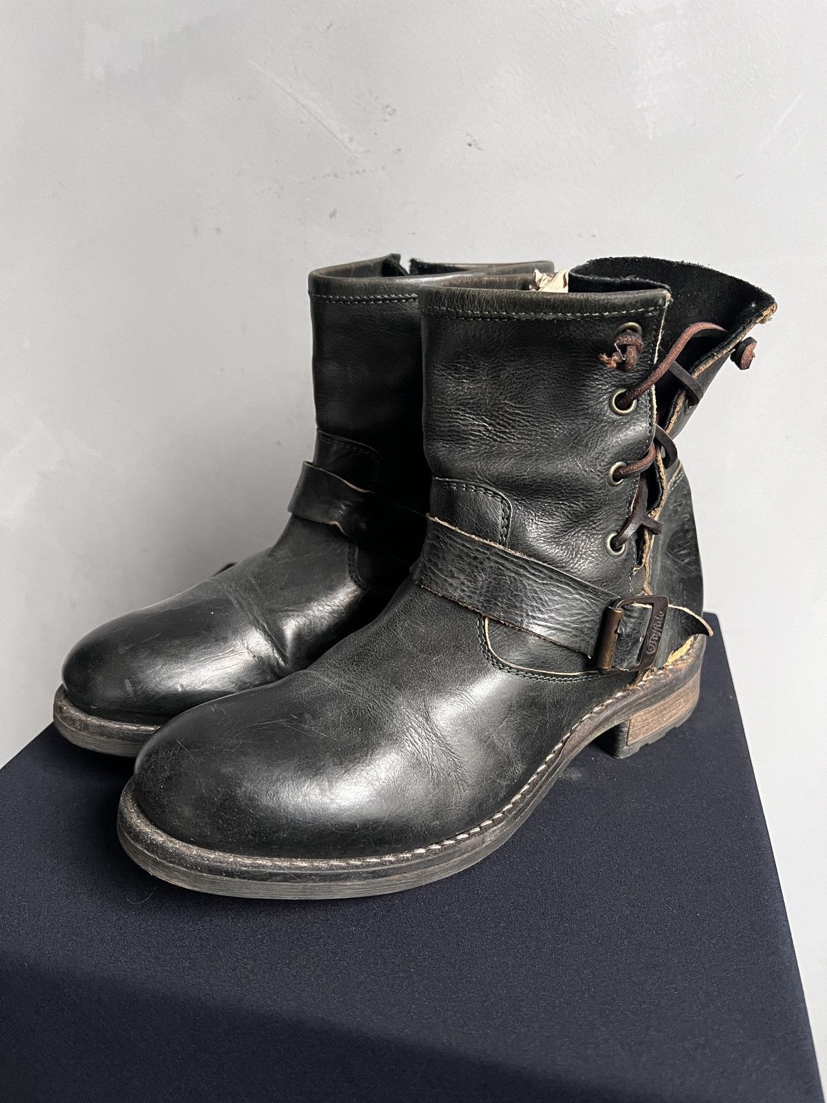 Buffalo London Buffalo avant garde leather boots style Airstep green Size US 7 / EU 40 - 8 Thumbnail