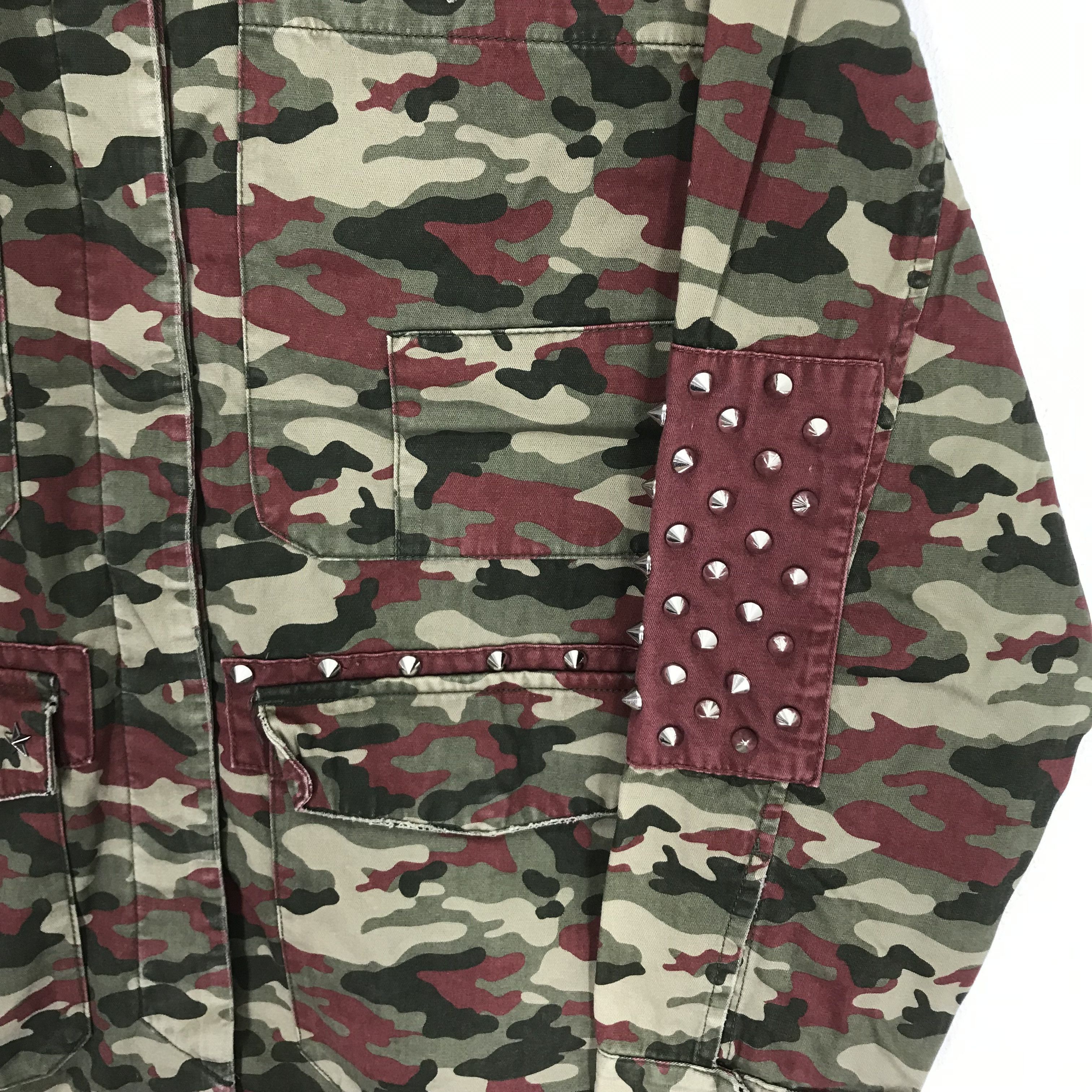 Vintage Vintage Zara Stud Punk Military Camouflage Outfits Jacket Size US M / EU 48-50 / 2 - 5 Thumbnail