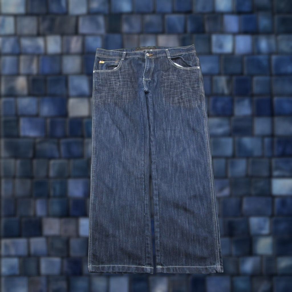 Southpole Southpole Jeans 38x30 Mens Hip Hop Baggy Denim 5-Pocket Blue Yellow Tab 8180 Y2K Vintage Straight Size US 38 / EU 54 - 1 Thumbnail