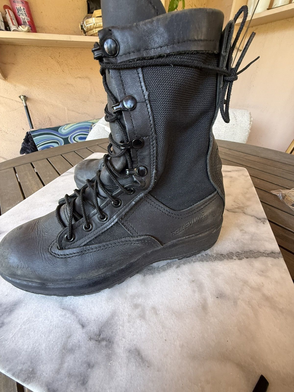 Other Belleville black leather / nylon tactical boots Sz 6 Size US 6 / EU 39 - 4 Thumbnail