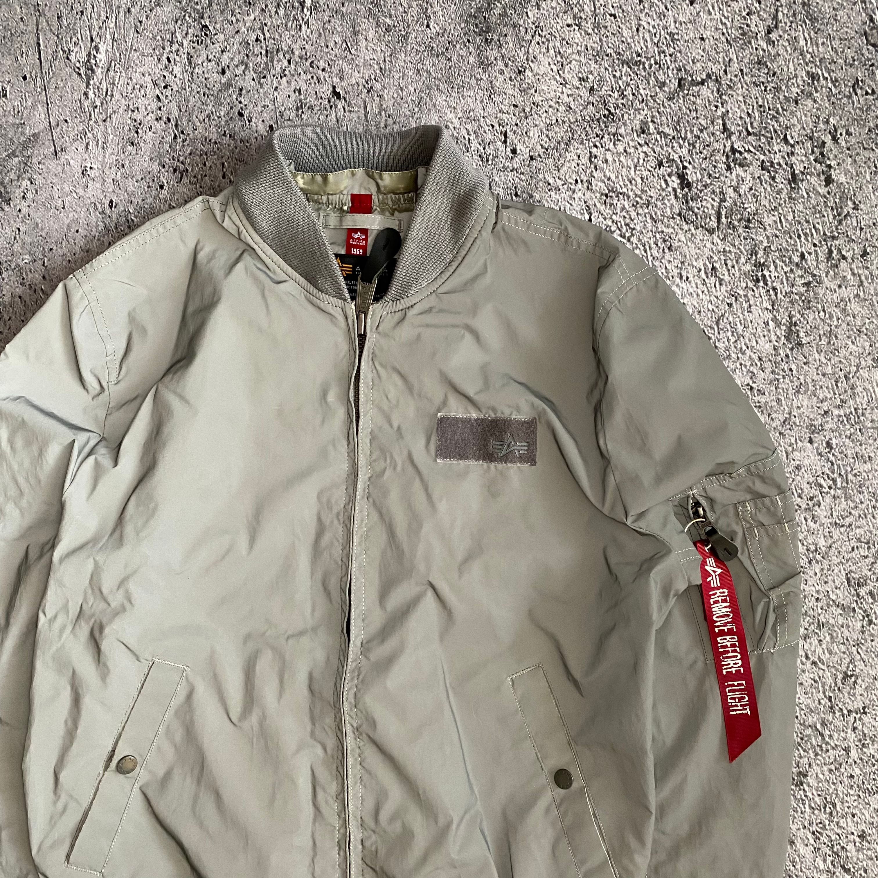 Pre-owned Alpha Industries X Bomber Jacket Alpha Industries Bomber A1 - Reversible Reflective In Grey