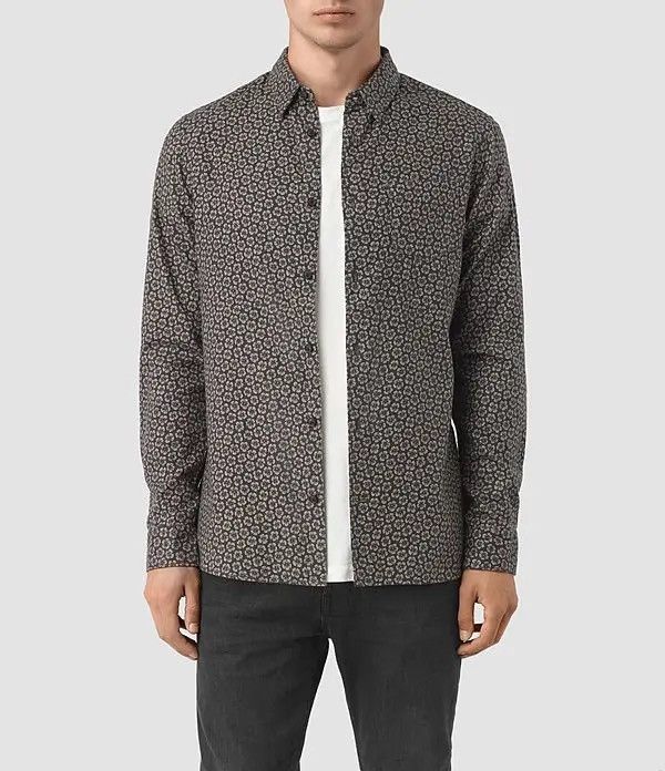 Allsaints Mens AllSaints GIRARD LS SHIRT button up luxury Hawaiian Size US L / EU 52-54 / 3 - 1 Thumbnail