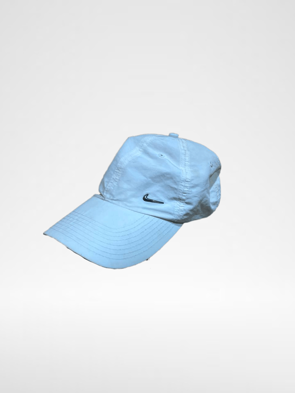 Nike One Size White Cap Logo Metal NIKE Y2K Size ONE SIZE - 1 Thumbnail