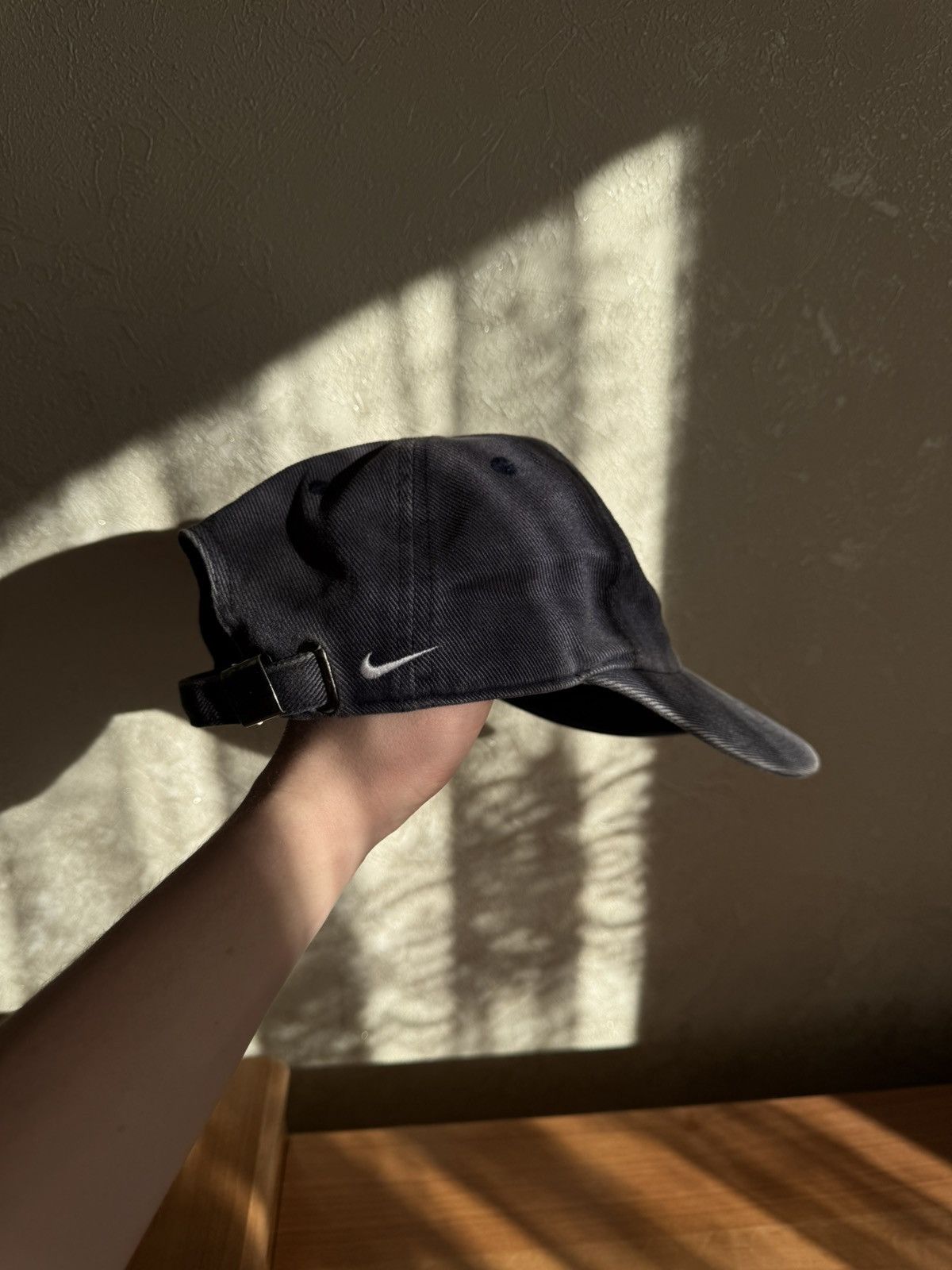 Nike Vintage Nike Embroidered Spellout Cap - Faded Navy / Orange Size ONE SIZE - 3 Thumbnail