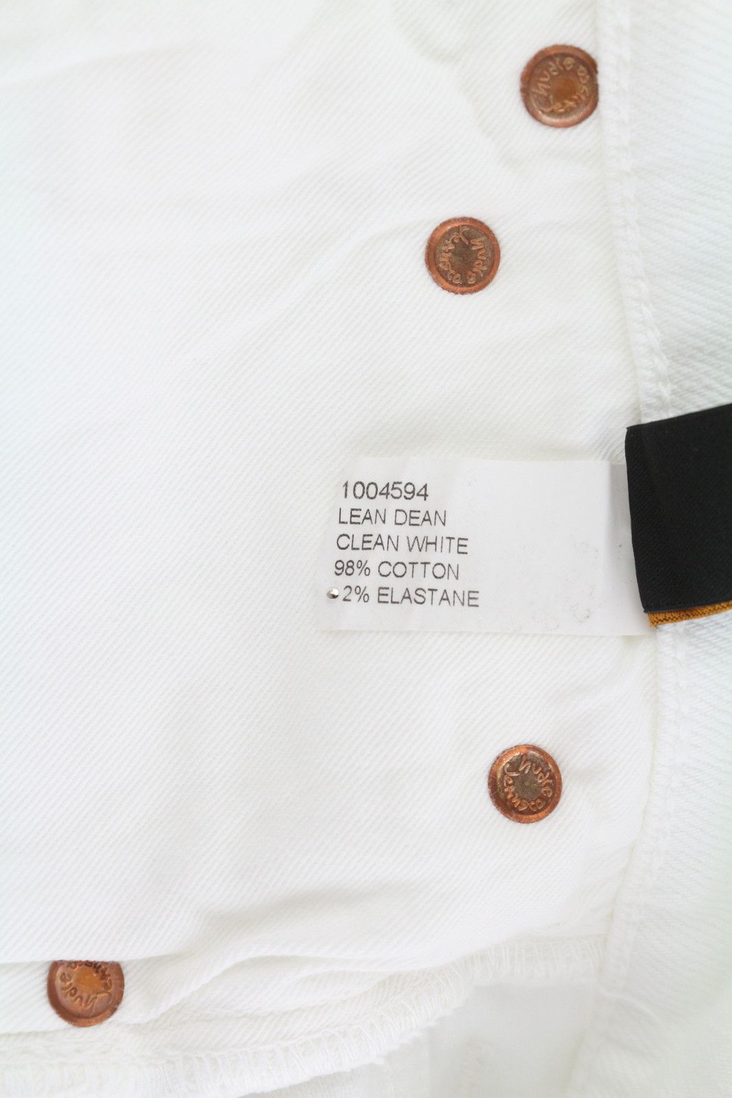 Nudie Jeans LEAN DEAN W28 Denim White Zip Cotton Turn-Up Shorts 83841 Size US 28 / EU 44 - 7 Thumbnail
