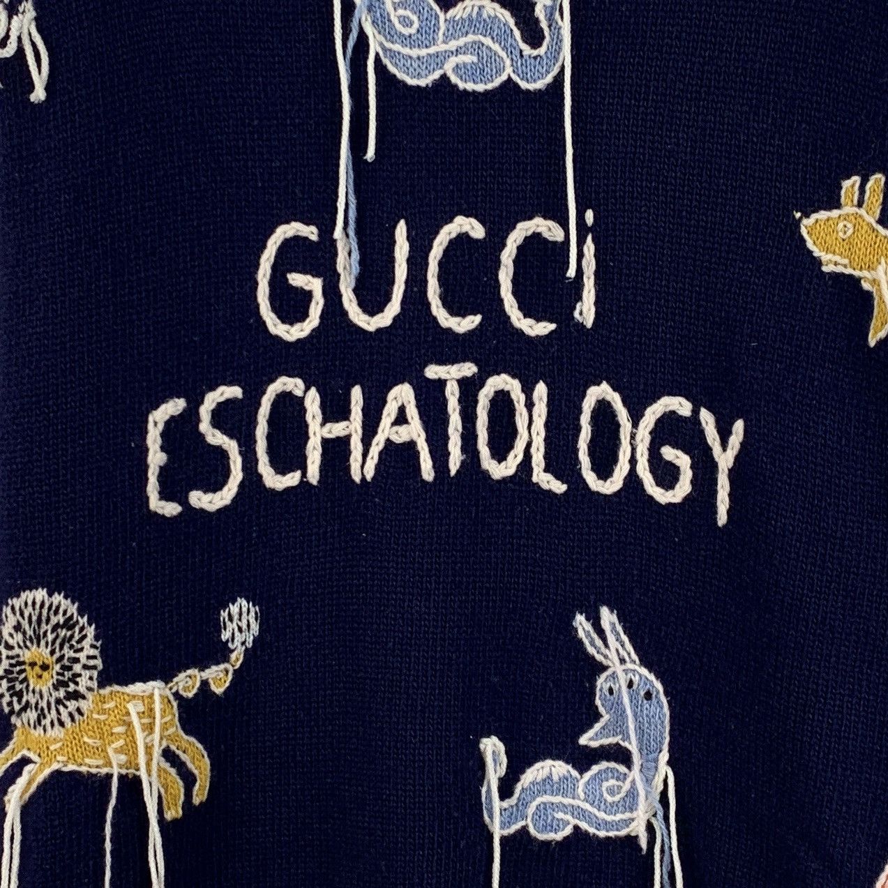 Gucci Gucci navy blue animal embroidered wool knit sweate Size M / US 6-8 / IT 42-44 - 5 Thumbnail