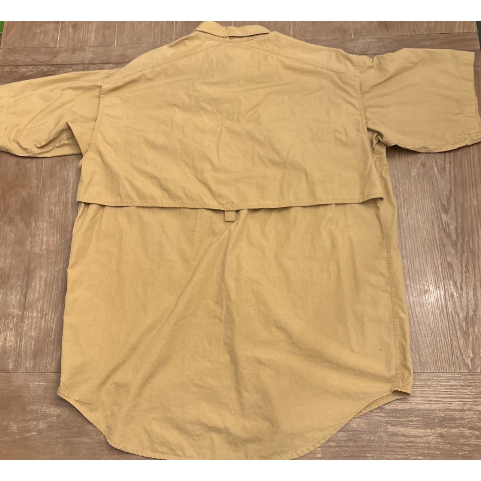 Vintage Cabelas Short Sleeve Vented Fishing Brown Mustard Size L Tall Size US 33 - 6 Thumbnail