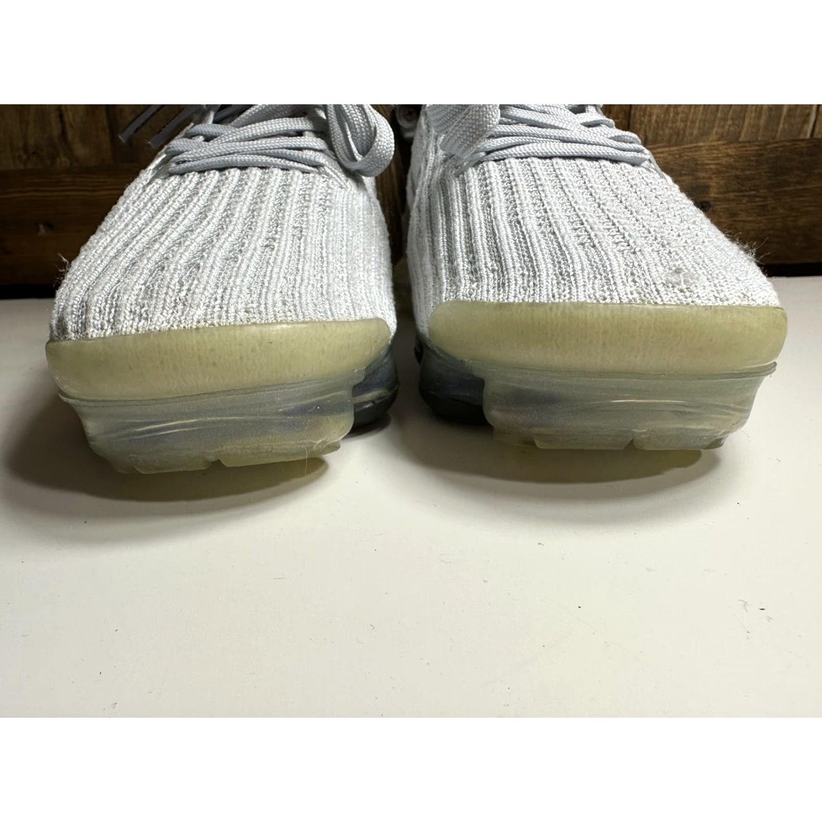 Nike VINTAGE Nike Air VaporMax Flyknit 3 Pure Platinum 2019 Sneaker Women Size 7.5 White AJ6910-100 Womens Size ONE SIZE - 5 Thumbnail