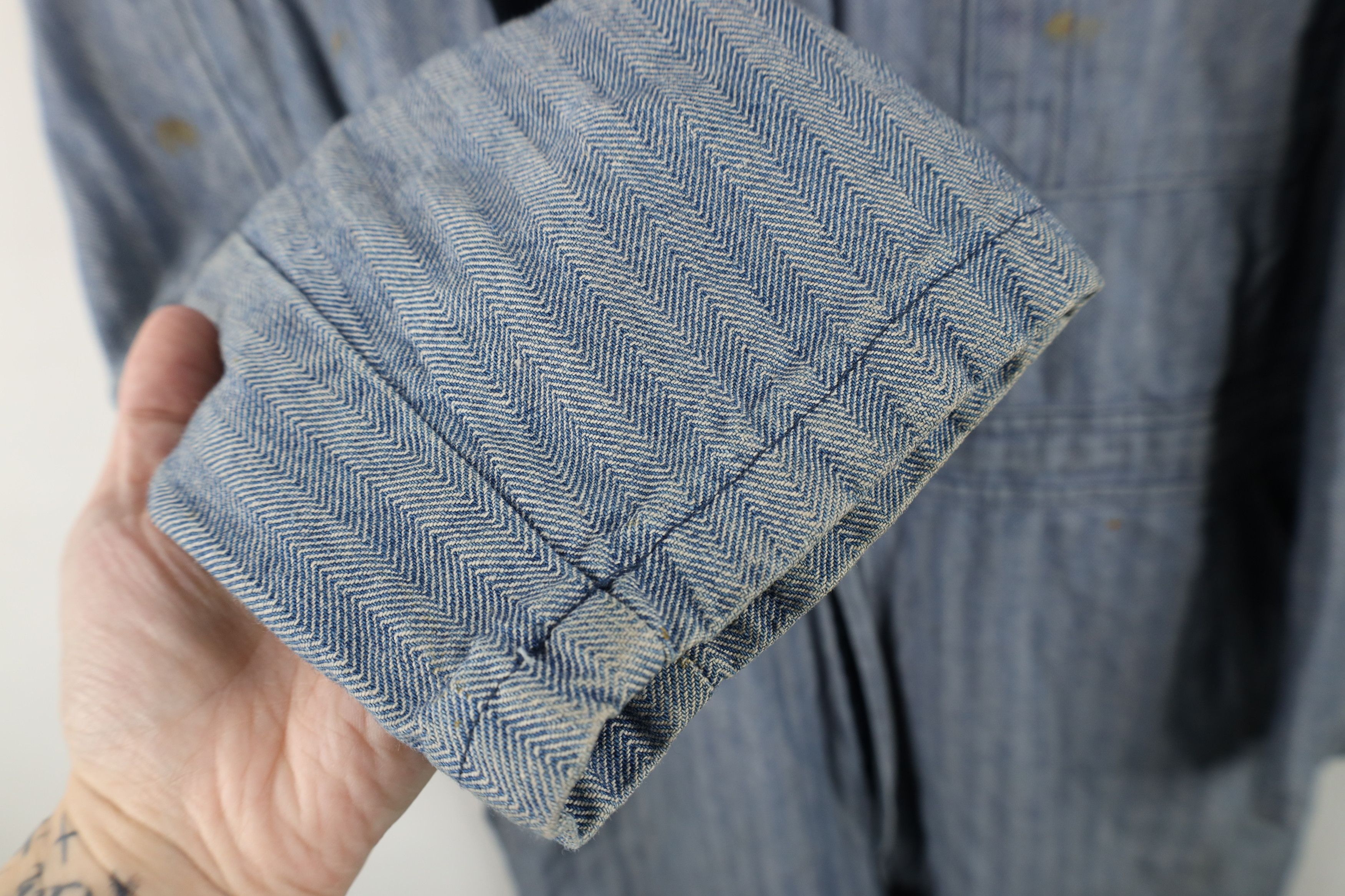 Walls Vintage 70s 80s Walls HBT Herringbone Twill Coveralls Bibs Size US 36 / EU 52 - 6 Thumbnail