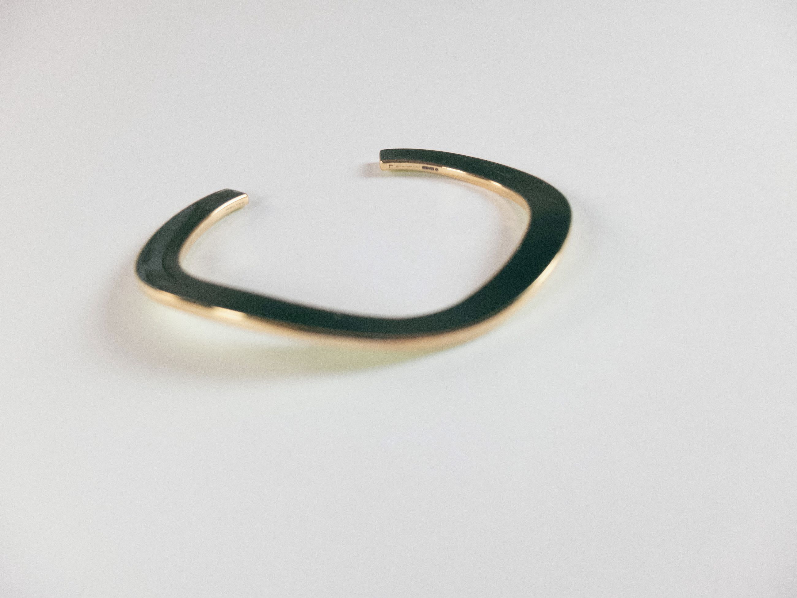 Bottega Veneta BOTTEGA VENETA Curve green & yellow silver cuff bracelet q Size ONE SIZE - 6 Thumbnail