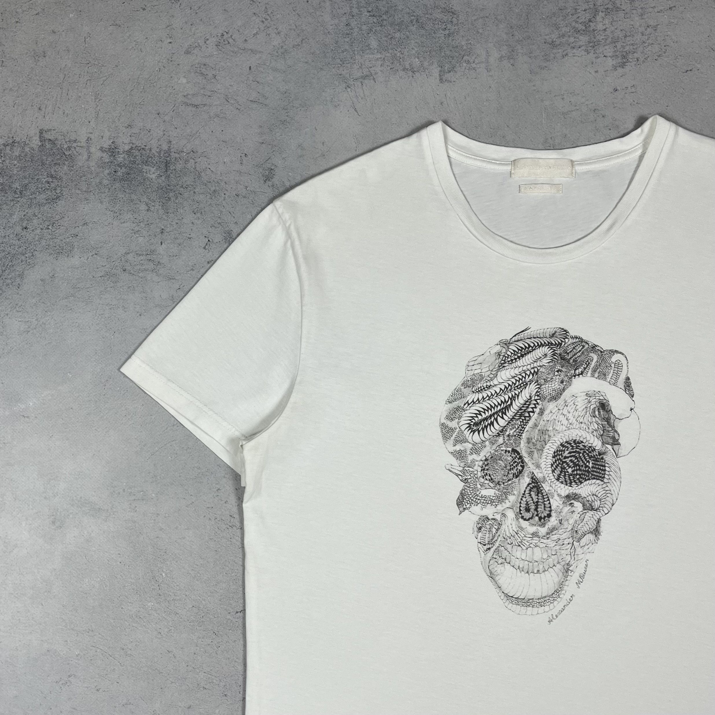 Alexander McQueen Alexander McQueen Snake Skulls Big Logo T Shirt Size US L / EU 52-54 / 3 - 4 Thumbnail