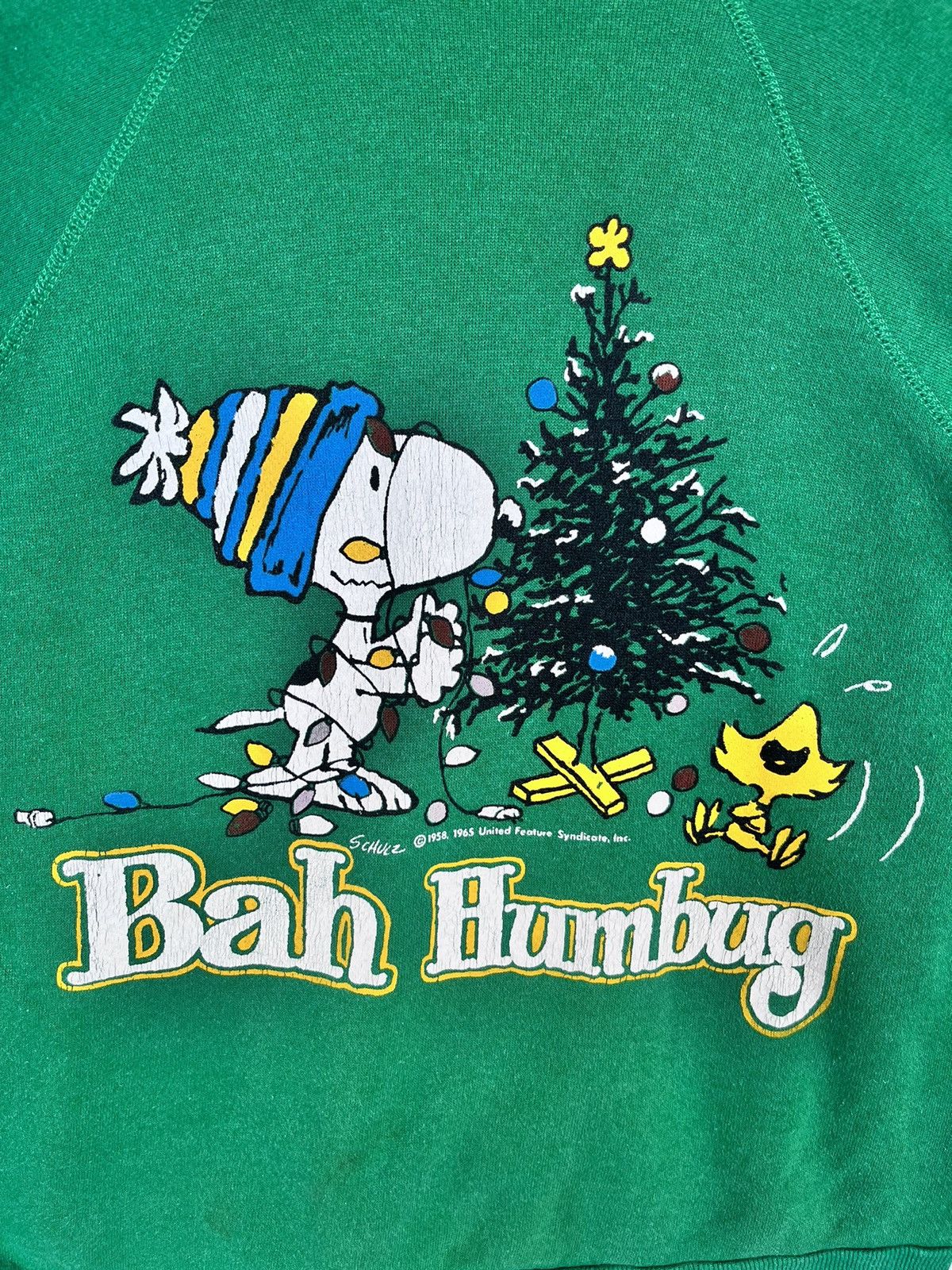 Peanuts Vintage 90s Peanuts Bah Humbug Sweatshirt Size US L / EU 52-54 / 3 - 3 Thumbnail