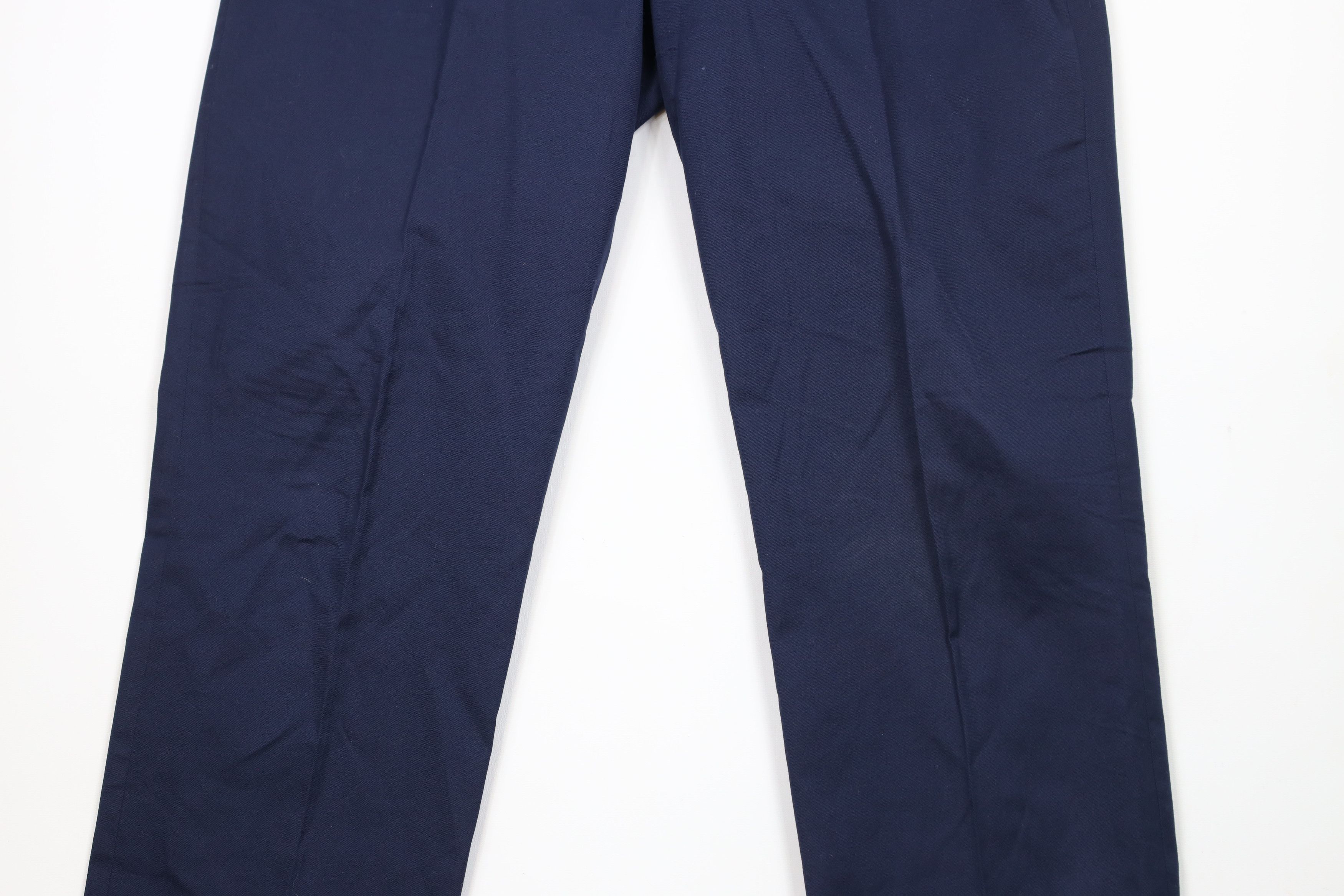 J.Crew × Vintage J Crew Bowery Classic Fit Stretch Chino Pants Navy Blue Size US 35 - 3 Thumbnail
