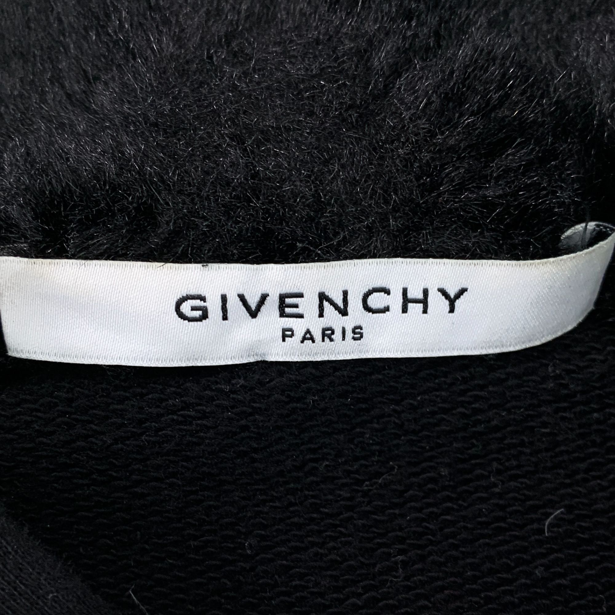 Givenchy Givenchy Black Cotton Hooded Sweatshirt W/ Lion Design & Red Size US M / EU 48-50 / 2 - 2 Thumbnail