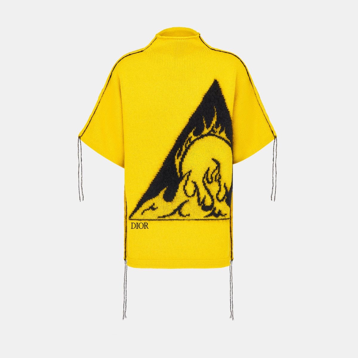 o1bcso1str0125 Short-Sleeved Sweater in Yellow