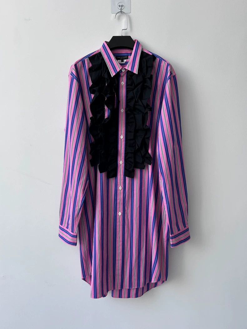 Comme des Garcons Comme Des Garcons Three-dimensional jacquard striped shirt Size US L / EU 52-54 / 3 - 1 Thumbnail
