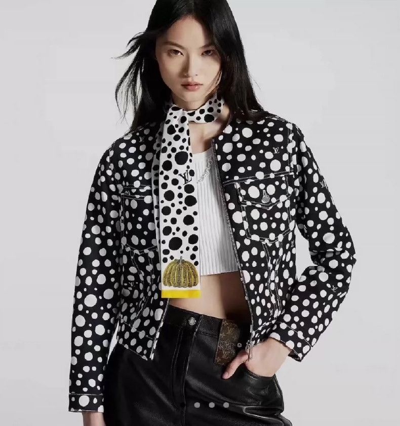 Louis Vuitton Louis Vuitton Yayoi Kusama 23 Black Polka-Dot Cotton Zip L Size M / US 6-8 / IT 42-44 - 9 Thumbnail