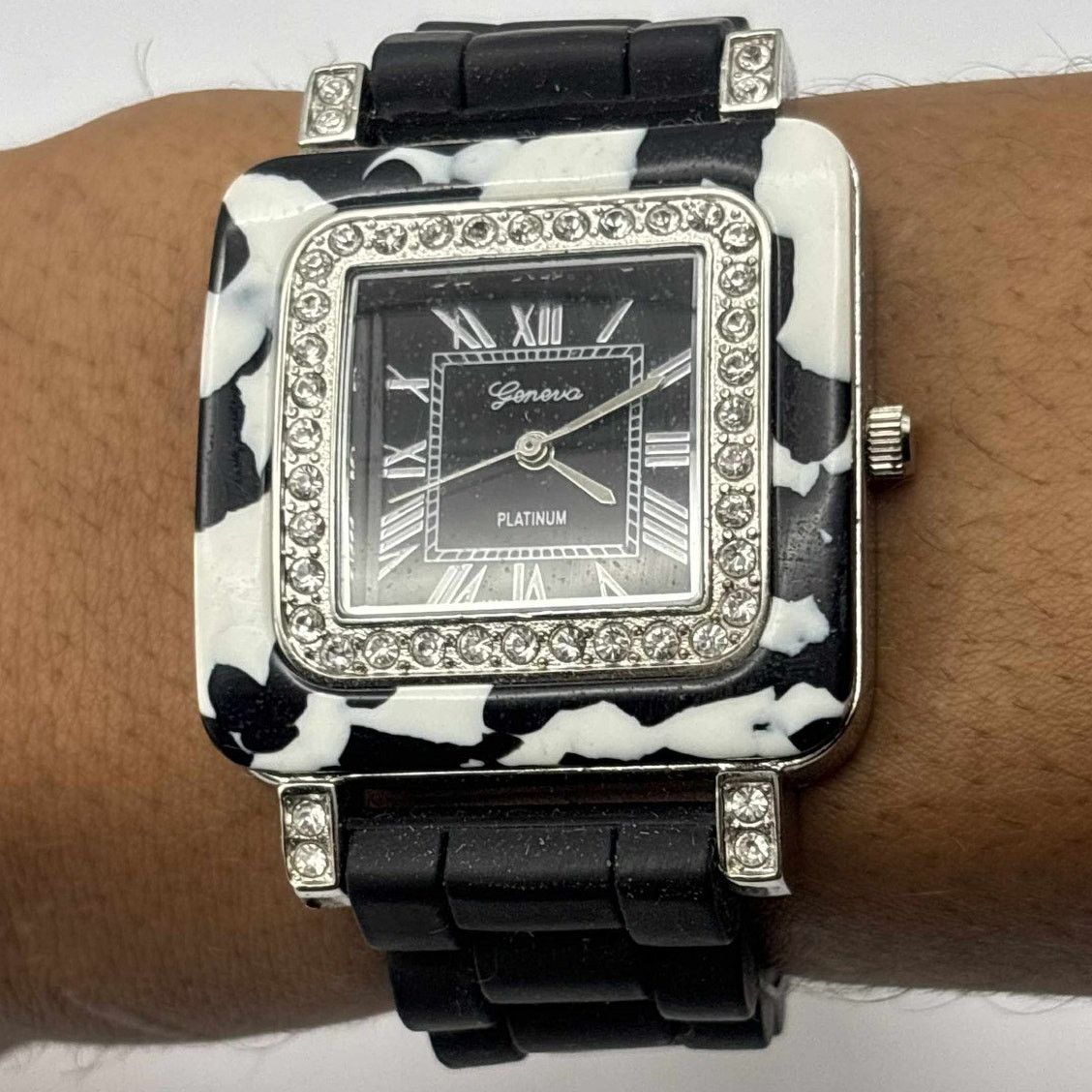Geneva Black & White Geneva Men's Watch Size ONE SIZE - 2 Thumbnail