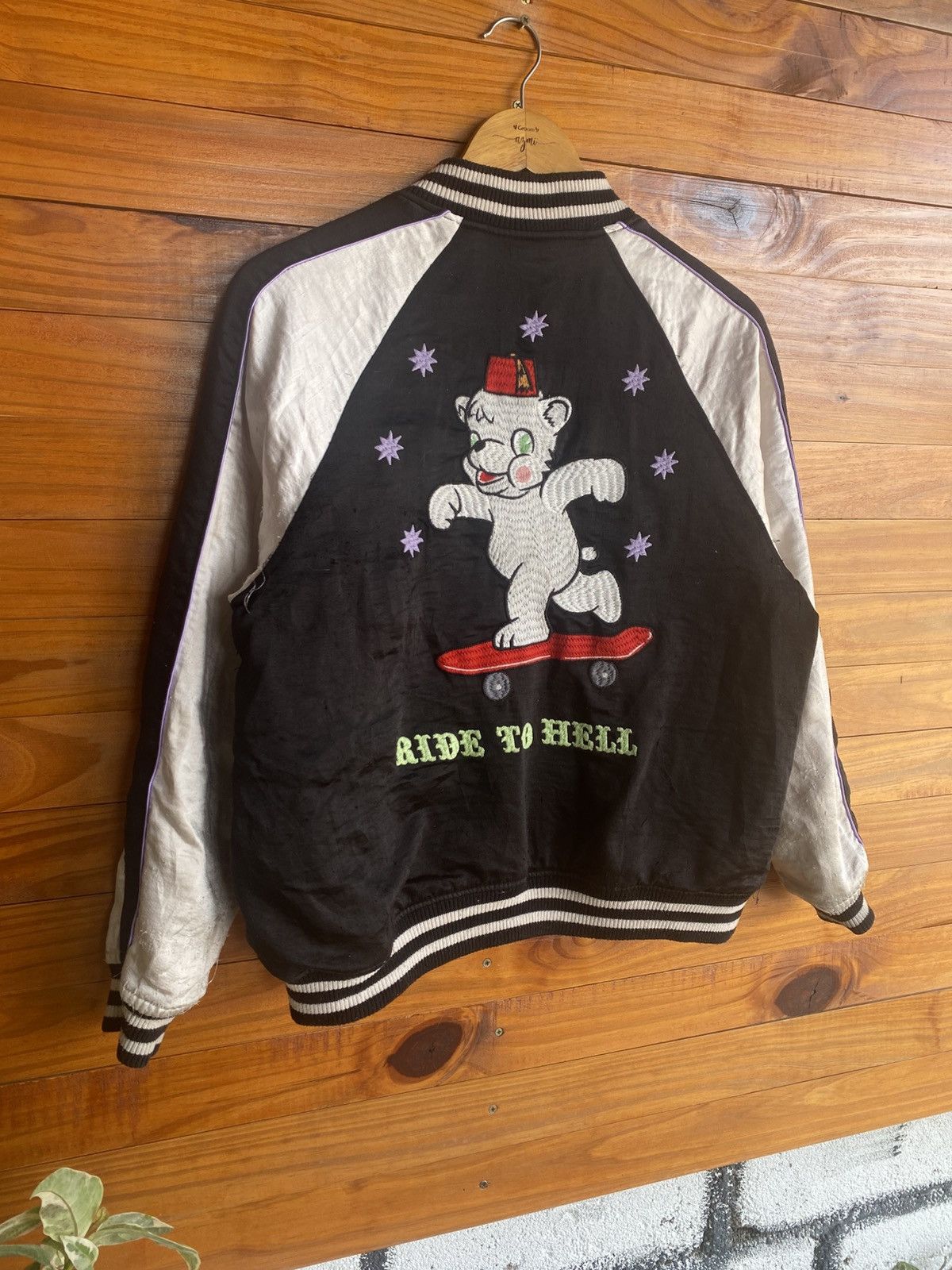 Japanese Brand Rodeo Crowns Embroidered Sukajan Jacket Black & White Size US M / EU 48-50 / 2 - 12 Thumbnail