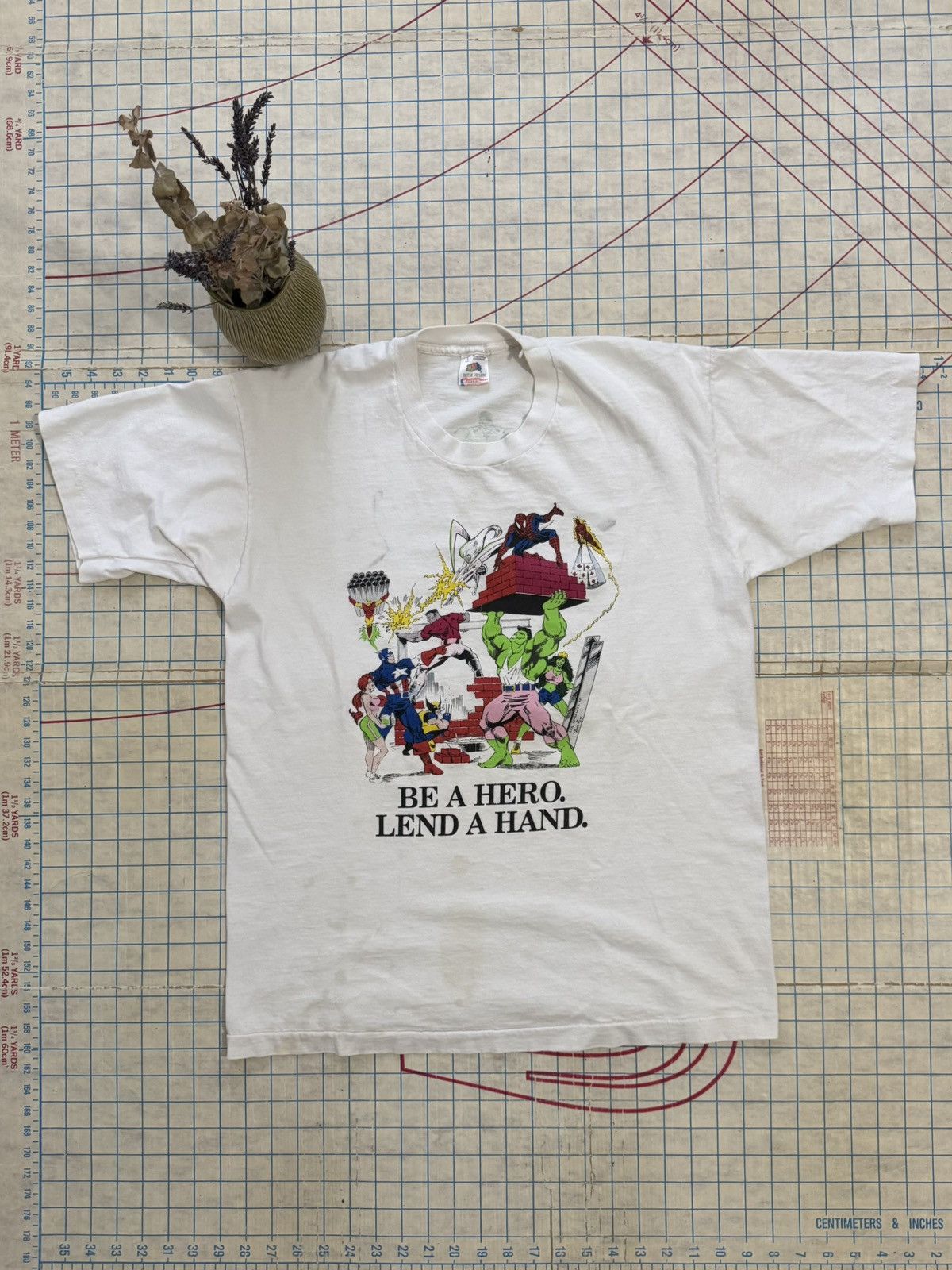 Marvel Comics × Vintage Vintage Marvel Aid Hurricane Relief Fun Tee 93 FOTL Large Size US L / EU 52-54 / 3 - 2 Thumbnail