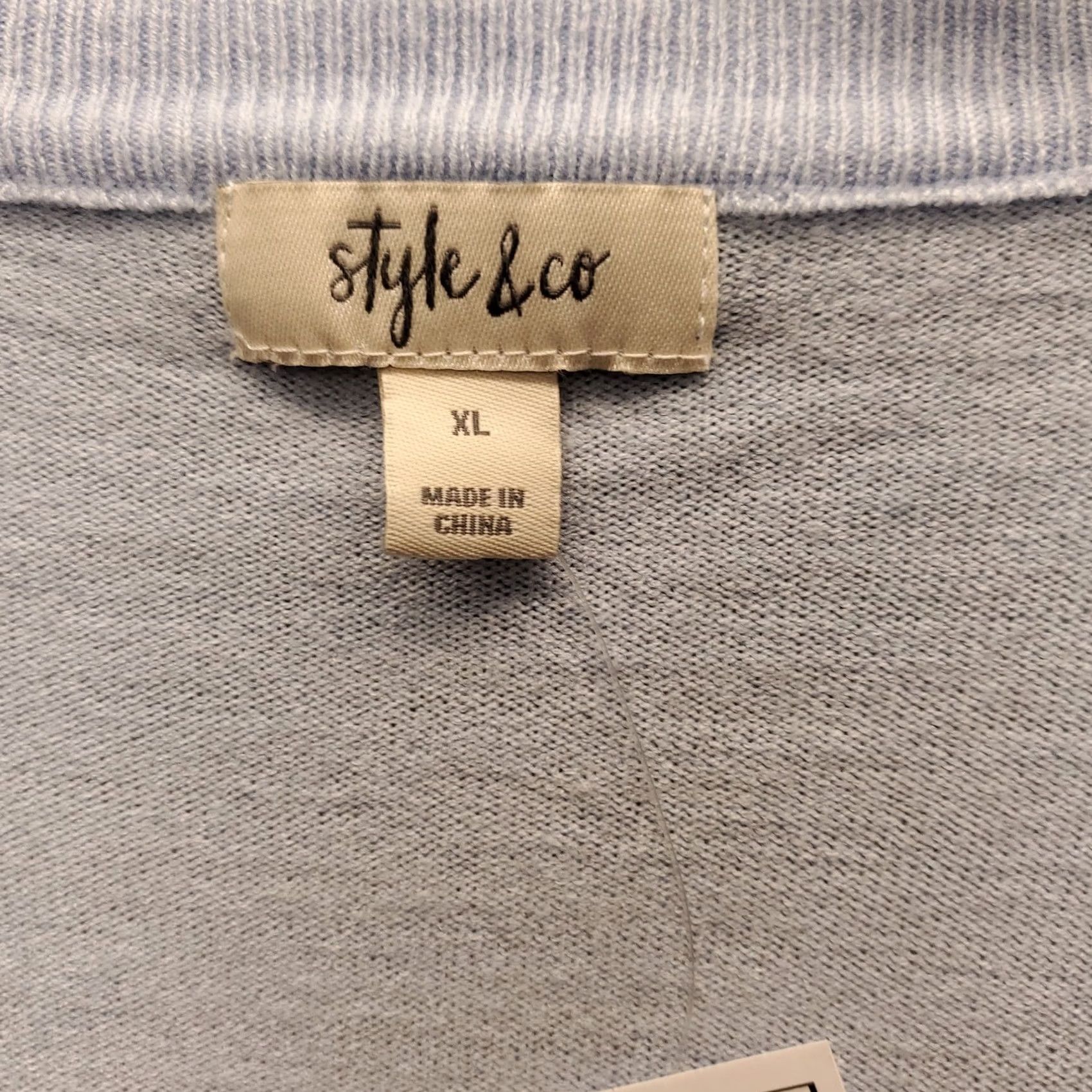 Vintage Style&co. Sweater Womens XL Frozen Blue Knit Pullover Classic Fit Long Sleeve Size XL / US 12-14 / IT 48-50 - 5 Thumbnail