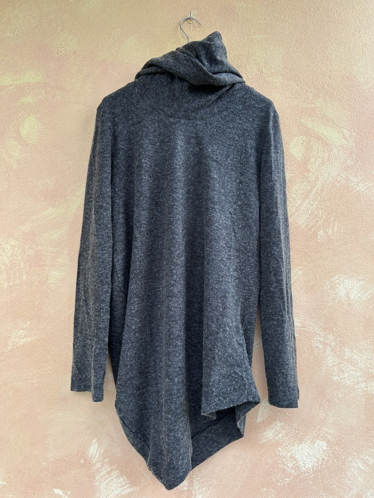 Juun.J grey asymmetric wool sweater knit NEW margiela rick owens 48 Size US M / EU 48-50 / 2 - 5 Thumbnail