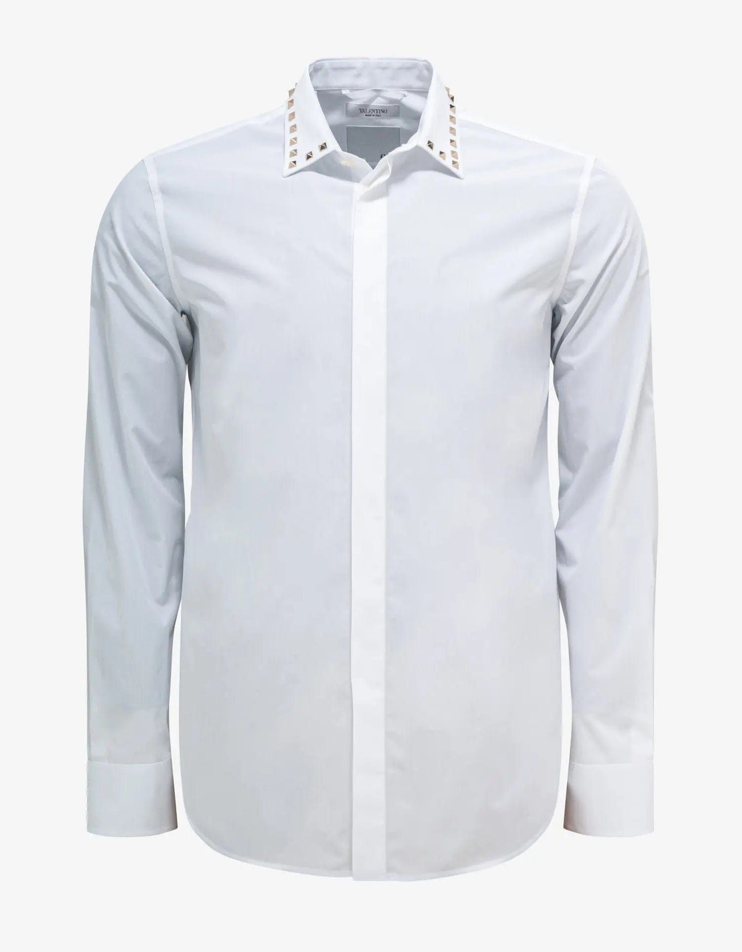 Valentino Valentino Garavani White Stud Shirt Size 38(15”) Size US S / EU 44-46 / 1 - 1 Thumbnail