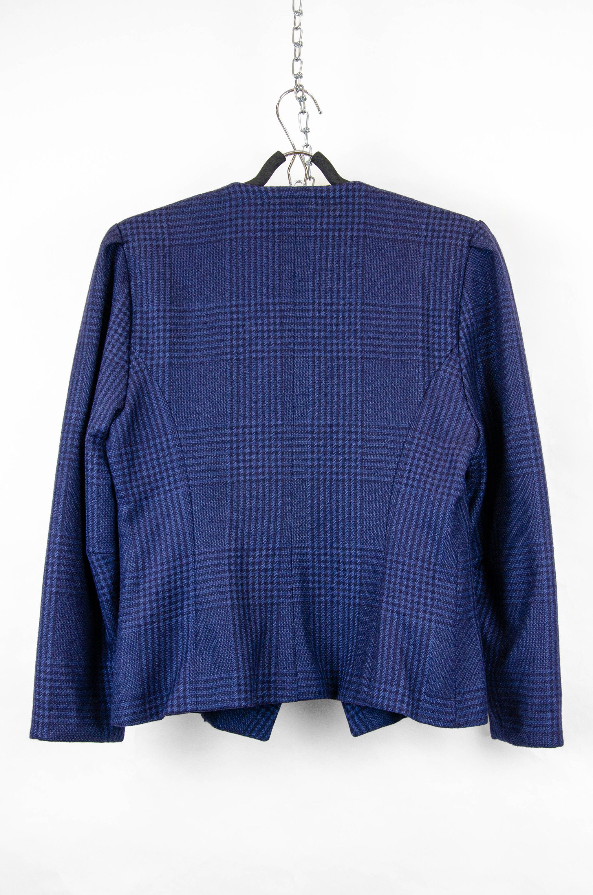Gucci Gucci Collarless Wool Blazer Blue Check - Size 44 Size M / US 6-8 / IT 42-44 - 2 Thumbnail