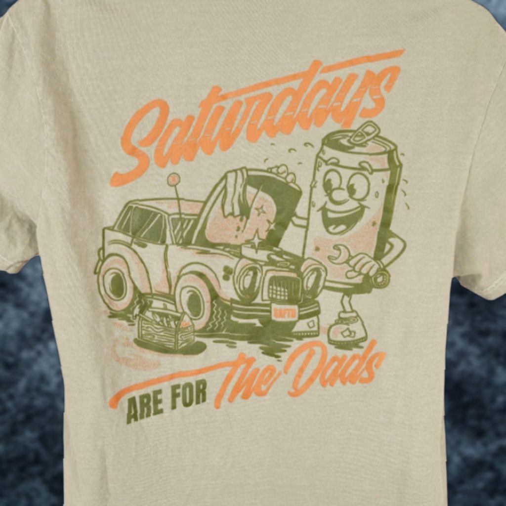 Comfort Colors Saturdays Are For Dads T Shirt Mens Size Medium Green Pocket Tee Size US M / EU 48-50 / 2 - 1 Thumbnail