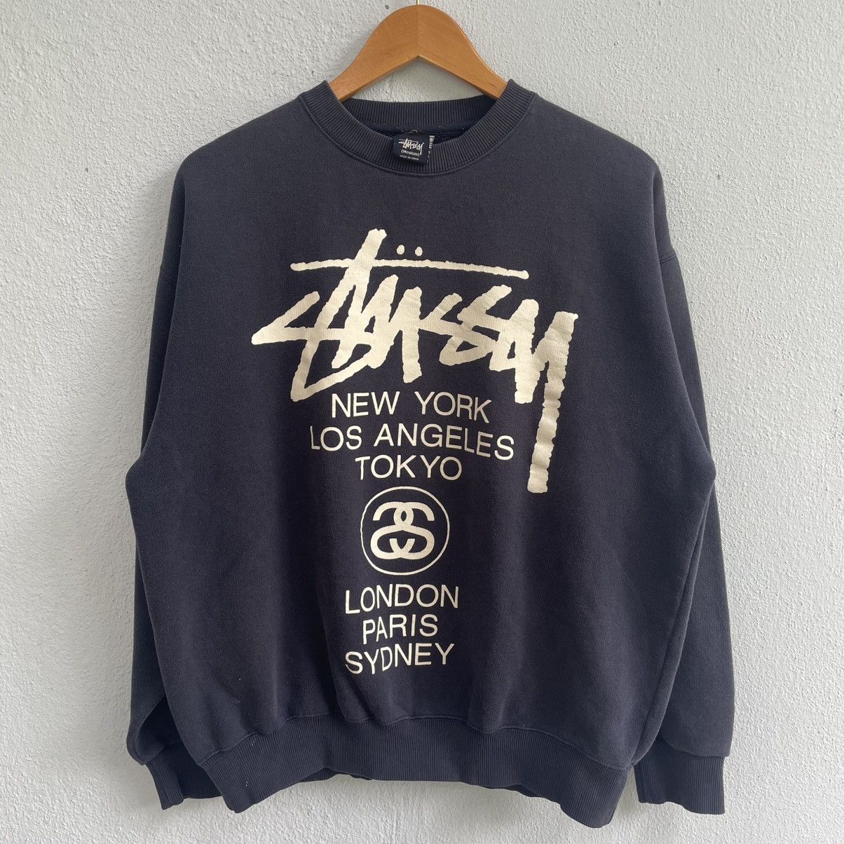 Stussy × Vintage Vintage stussy world tour sweatshirt Size US XL / EU 56 / 4 - 1 Thumbnail