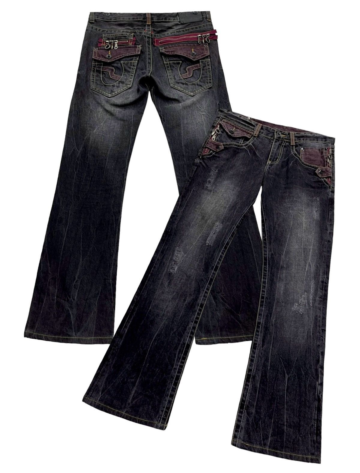 semanticdesign FYE🤘🏼SEMANTIC DESIGN Punk Multi Head Zipper Clawmark Flare Size US 30 / EU 46 - 2 Thumbnail