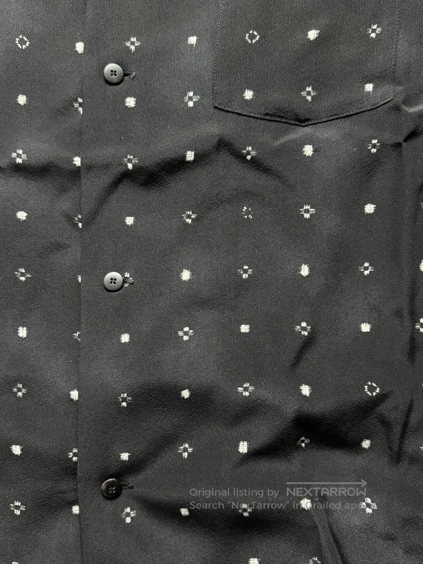 Visvim visvim crosby short-sleeve shirt in black. Size US L / EU 52-54 / 3 - 6 Thumbnail